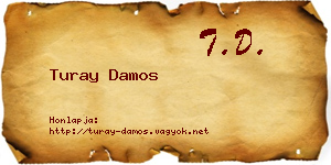 Turay Damos névjegykártya